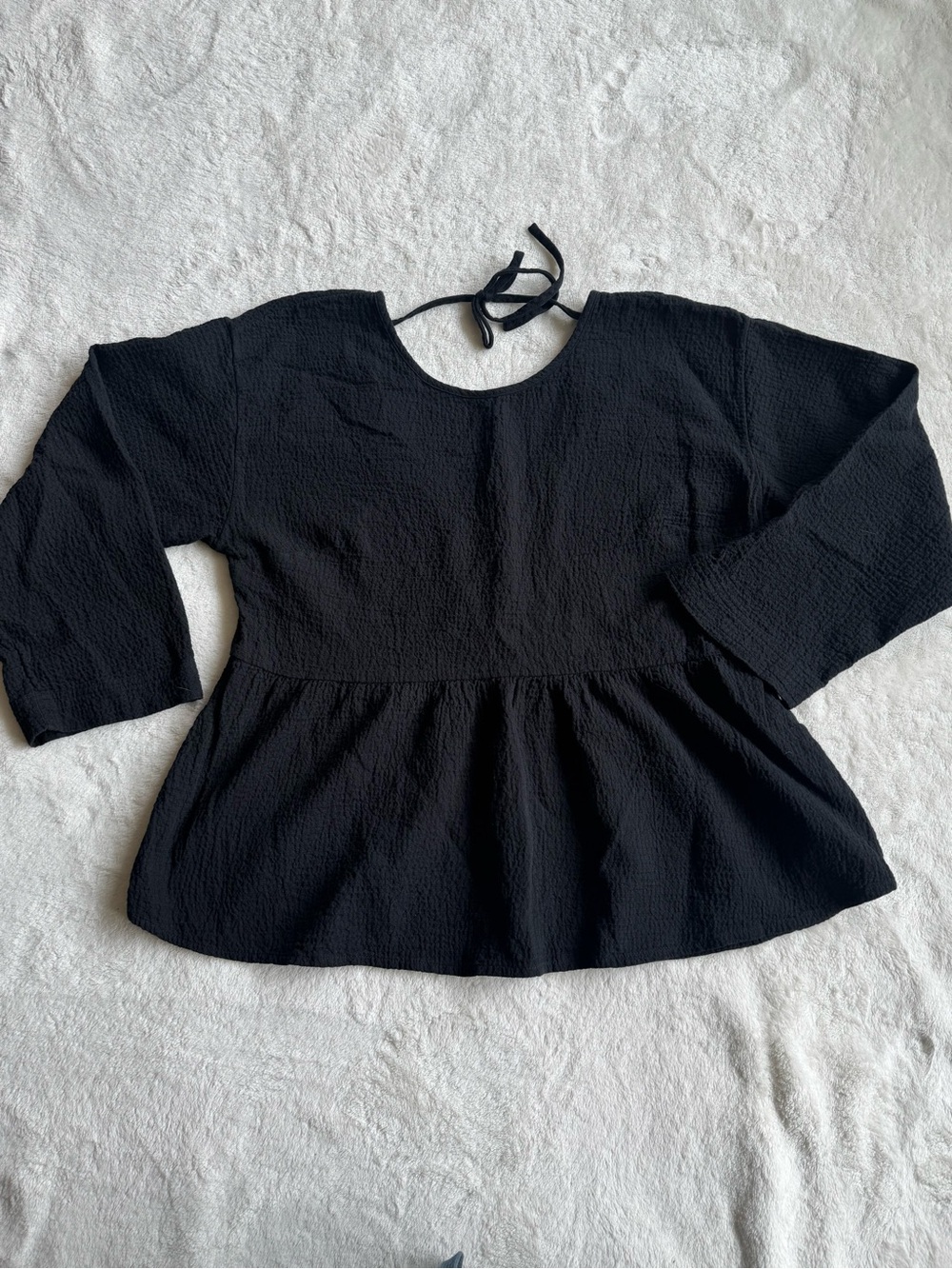 Madewell Blouse Peplum Open-Back - Large